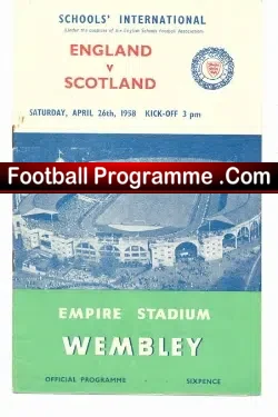 England v Scotland 1958 – Schoolboys Wembley Venables