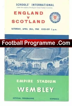 England v Scotland 1960 – Wembley – Barry Fry