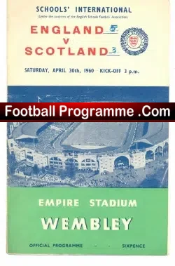England v Scotland 1960 – Wembley – David Pleat