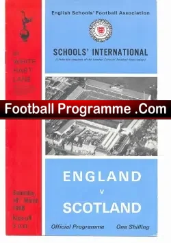 England v Scotland 1968 – White Hart Lane Tottenham