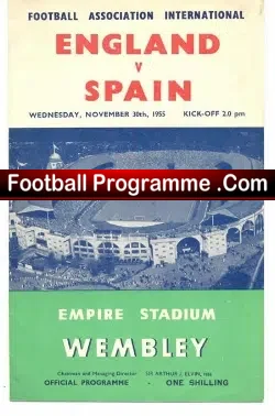 England v Spain 1955