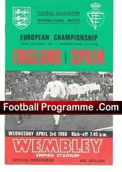 England v Spain 1968