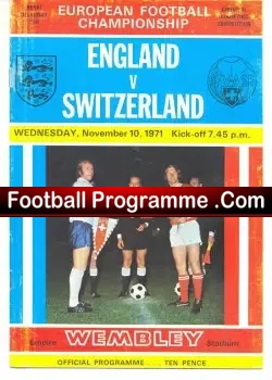 England v Switzerland 1971 – Euro Championship