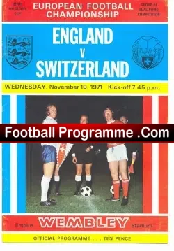 England v Switzerland 1971 – Euro 71