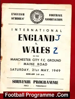 England v Wales 1949 – Dennis Viollet at Manchester City