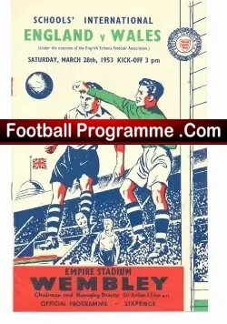 England v Wales 1953 – Wembley – Sir Bobby Charlton