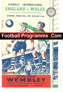 England v Wales 1953 – Wembley – Wilf McGuinness