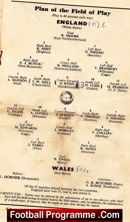 England v Wales 1955 – Schoolboys at Wembley