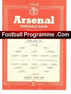 England v Young England 1954 – Duncan Edwards Man Utd
