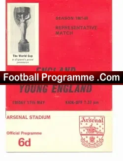 England v Young England 1967 – at Arsenal