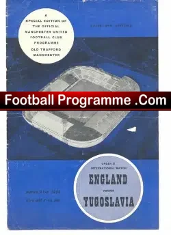 England v Yugoslavia 1963 - Old Trafford - football programme