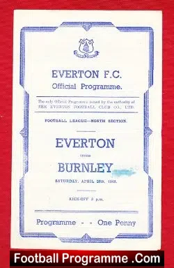 Everton v Burnley 1946 – 1940s