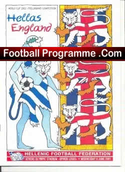 Greece v England 2001
