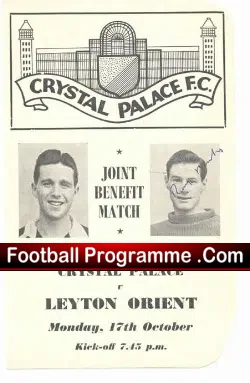 Jack Edwards + Roy Bailey Testimonial Crystal Palace – SIGNED
