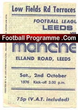 Leeds United v Manchester United 1976 – Football Ticket