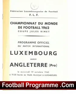Luxembourg v England 1960 – World Cup QU