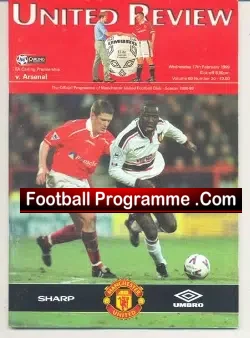 Manchester United v Arsenal 1999 - Treble Season - football programme