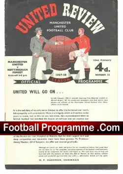 Manchester United v Nottingham Forest 1958