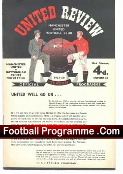 Manchester United v Nottingham Forest 1958