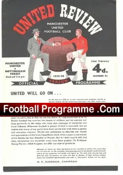 Manchester United v Nottingham Forest 1958