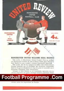 Manchester United v Real Madrid 1957 – Semi Final Autograph