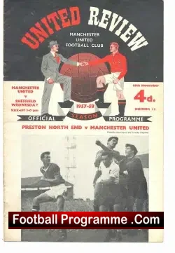 Manchester United v Sheffield Wednesday 1957 - football programme
