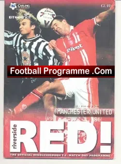 Middlesbrough v Manchester United 1999 – Away Treble Season