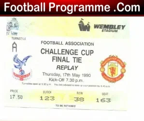 Nottingham Forest v Oldham 1990 – League Cup Final Replay Ticket