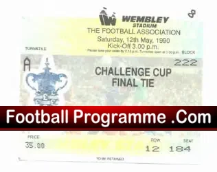 Nottingham Forest v Oldham 1990 – League Cup Final Ticket