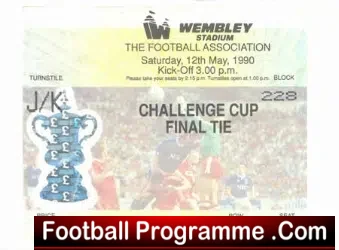 Nottingham Forest v Oldham Athletic 1990 League Cup Final Ticket
