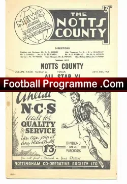 Notts County v All Stars 1954