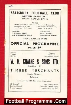 Salisbury Town v Clevedon 1949