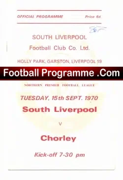 South Liverpool v Chorley 1970