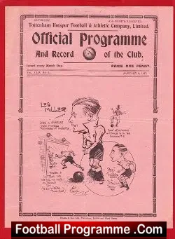 Tottenham Hotspur v Newcastle United 1936 37 – Pre War Programme