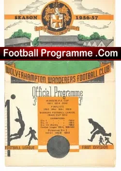 Wolves Wolverhampton v Manchester United 1957
